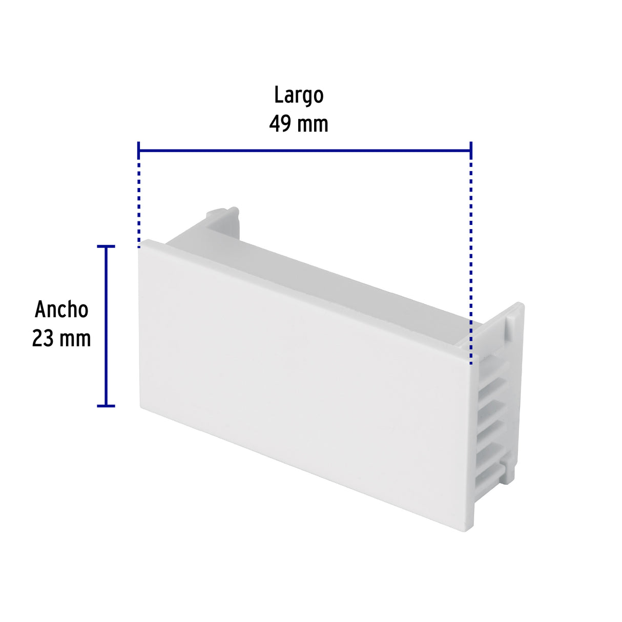 Tapón Ciego, 1 Módulo, Línea Española, Color Blanco, Volteck