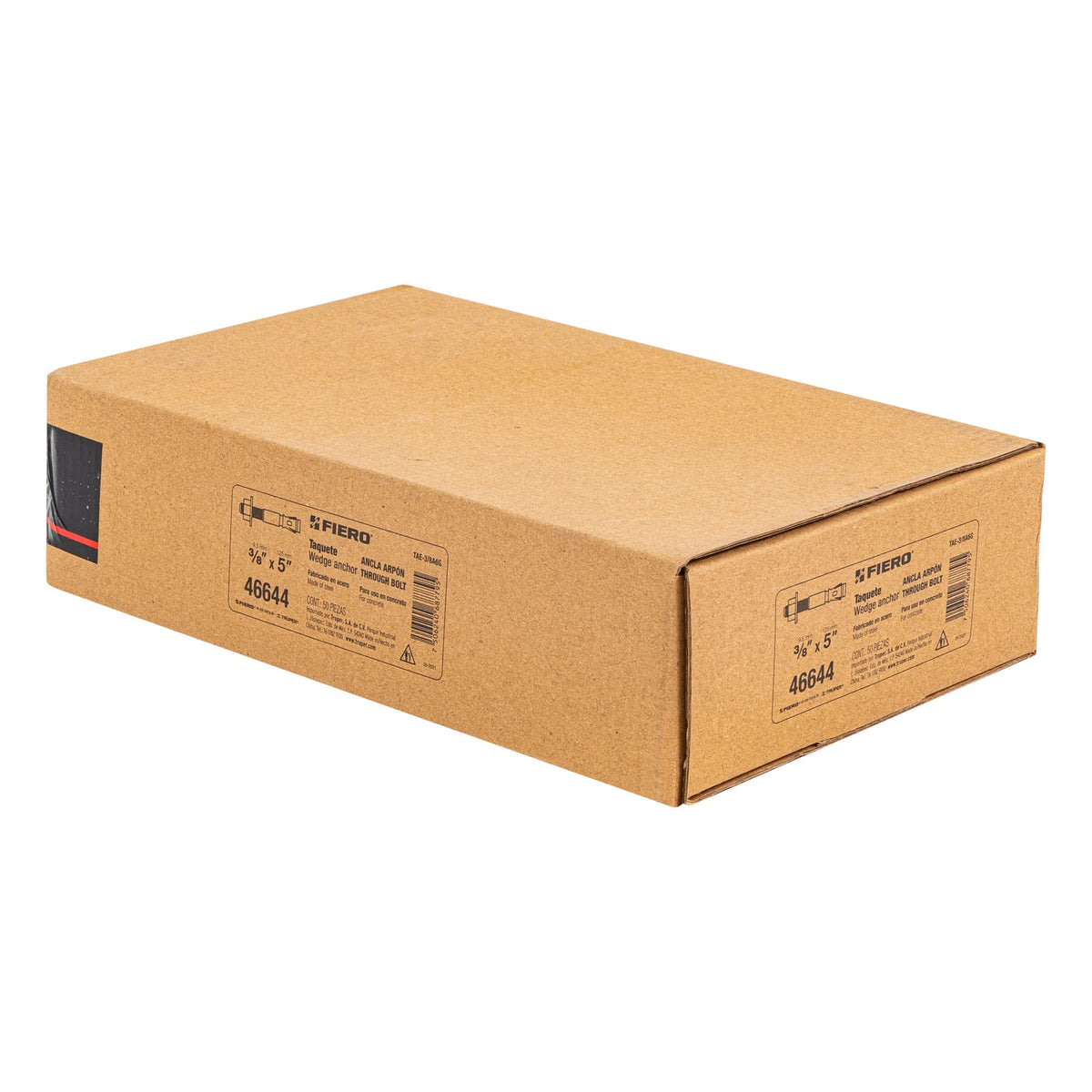 Caja con 50 Taquetes Arpón de 3/8' X 5', Fiero