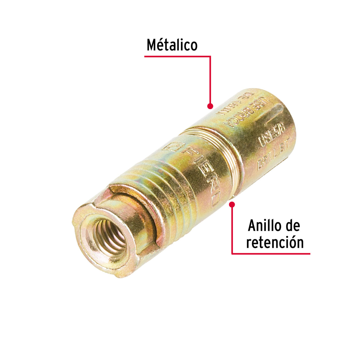 Caja con 50 Taquetes Expansivos de 5/16' sin Tornillo, Fiero