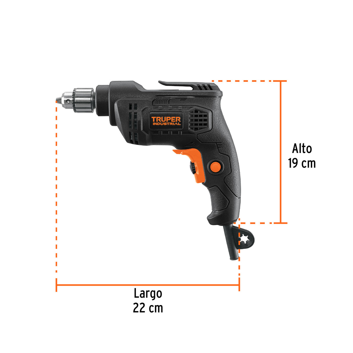 Taladro 1/4', 380 W, Truper Industrial