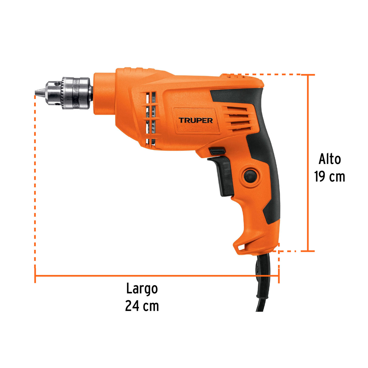 Taladro 3/8', 400 W, Truper Pro