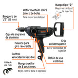 Taladro Tipo Espada 1/2', 1150 W, Truper Industrial