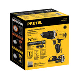 Taladro 1/2', 20 V, 1 Batería 2 Ah, Pretul