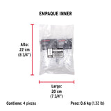 Bolsa C/100 Taquetes Plásticos 1/2', para Panel de Yeso, Fiero