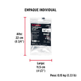 Bolsa C/100 Taquetes Plásticos 1/2', para Panel de Yeso, Fiero