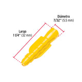 Bolsa con 20 Taquetes de Plástico 7/32', Fiero