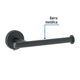 Portarrollo Metálico Acabado Negro, Foset Túbig