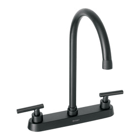 Mezcladora para fregadero, manerales palanca, negro mate TÚBIG