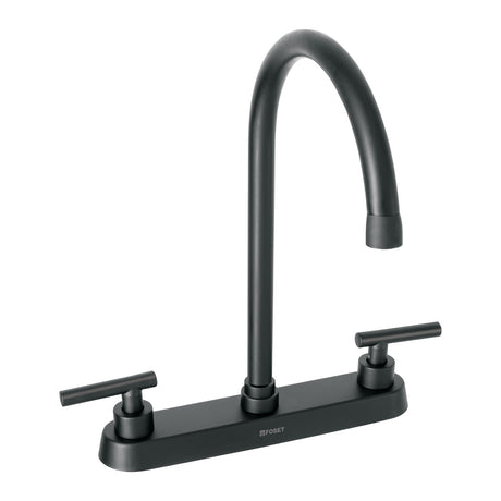 Mezcladora para fregadero, manerales palanca, negro mate TÚBIG