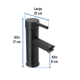 Monomando Corto Negro para Lavabo, Foset Túbig