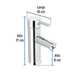 Monomando Corto Cromo para Lavabo, Foset Túbig