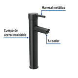 Monomando Alto Negro para Lavabo, Foset Túbig