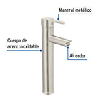 Monomando Alto Satín para Lavabo, Foset Túbig