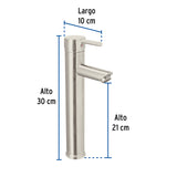 Monomando Alto Satín para Lavabo, Foset Túbig