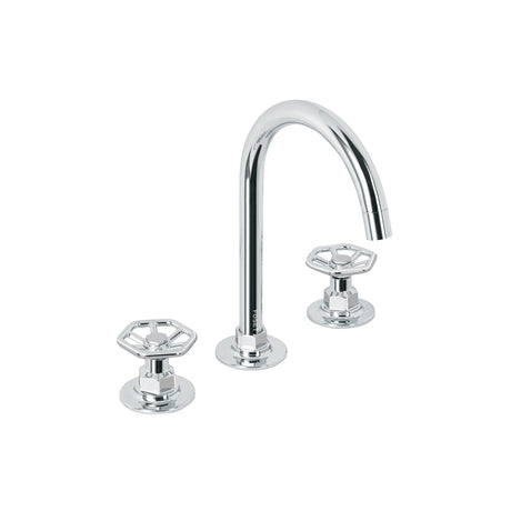 Mezcladora p/lavabo, taladros separados, redondos, cromo, TÚBIG
