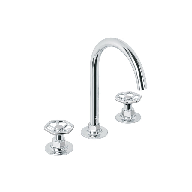 Mezcladora p/lavabo, taladros separados, redondos, cromo, TÚBIG