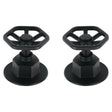 Juego de 2 manerales para regadera, volante, negro, TÚBIG