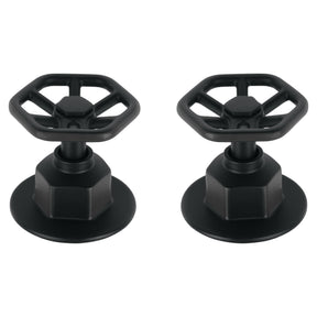Juego de 2 manerales para regadera, volante, negro, TÚBIG