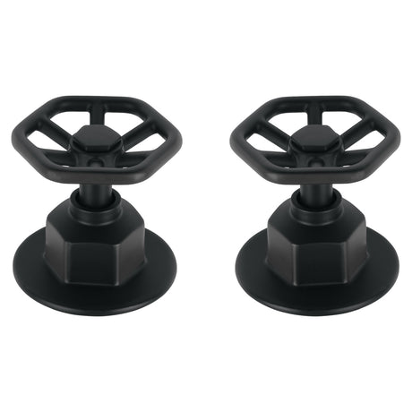 Juego de 2 manerales para regadera, volante, negro, TÚBIG
