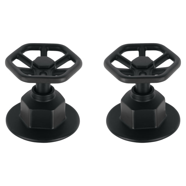 Juego de 2 manerales para regadera, volante, negro, TÚBIG