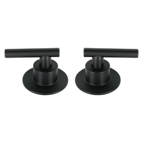 Juego de 2 manerales para regadera, palanca, negro, TÚBIG