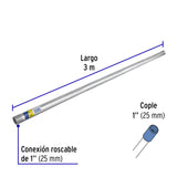 Tubo Conduit 1' Pared Gruesa (1.8 mm), Et. Amarilla, 3 m