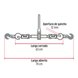 Tensor de Cadena con Matraca, 5/16' - 3/8', Fiero