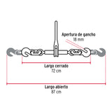Tensor de Cadena con Matraca, 1/2' - 5/8', Fiero