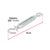 Tensor Zinc 3/16' Ojo-gancho, Fiero