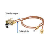 Termopar con Piloto, Tubo de Cobre, 60 cm, Foset