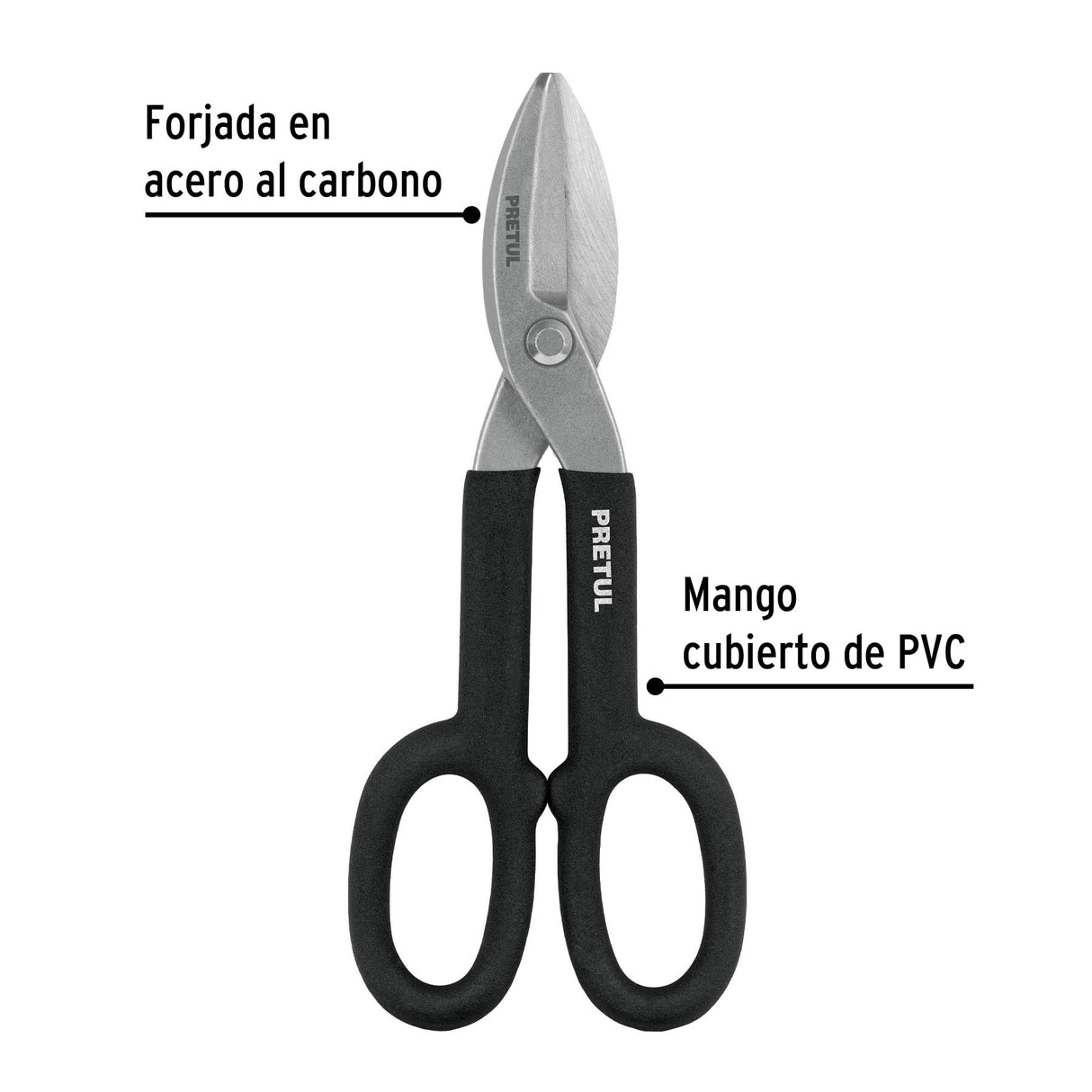 Tijera para Hojalatero 10', Pretul