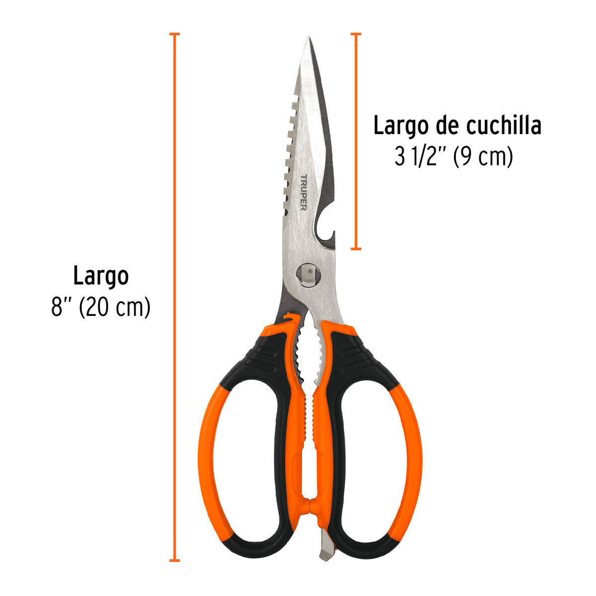 Tijera 8' Multiusos, para Cocina, Acero Inoxidable, Truper
