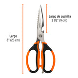 Tijera 8' Multiusos, para Cocina, Acero Inoxidable, Truper