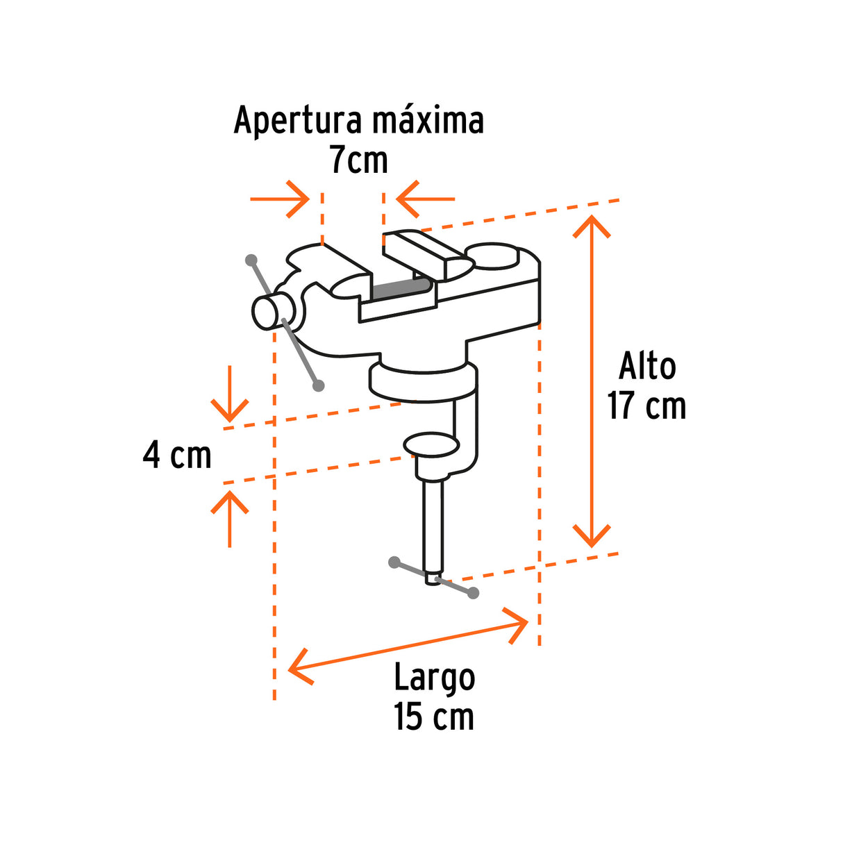 Tornillo de Banco 2.5' para Joyero, Truper