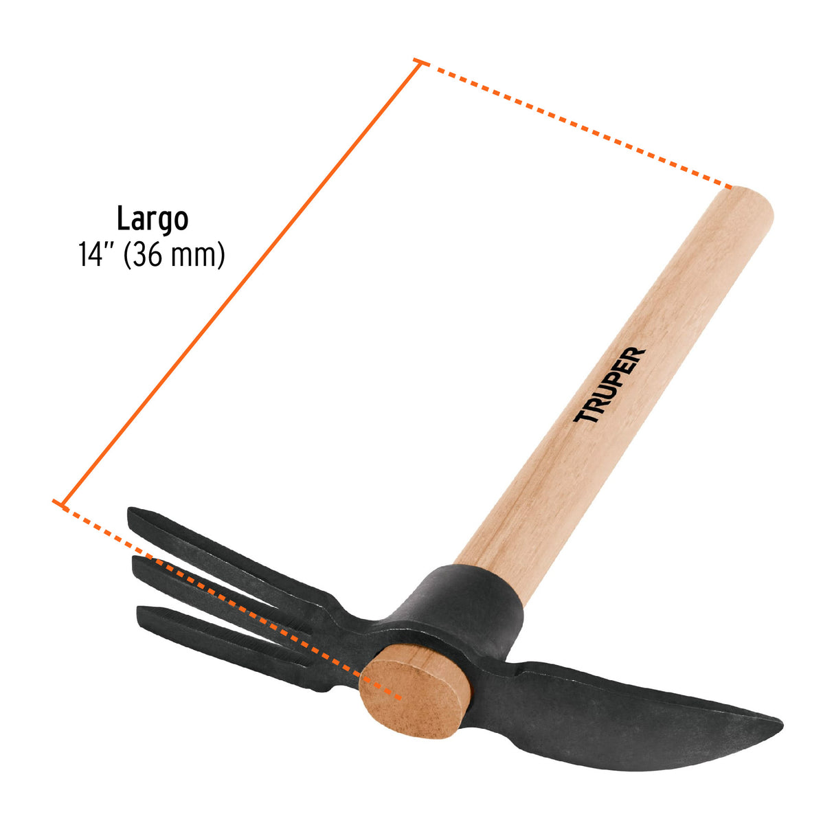 Rastrillo-pico, Mango de Madera 14', Truper