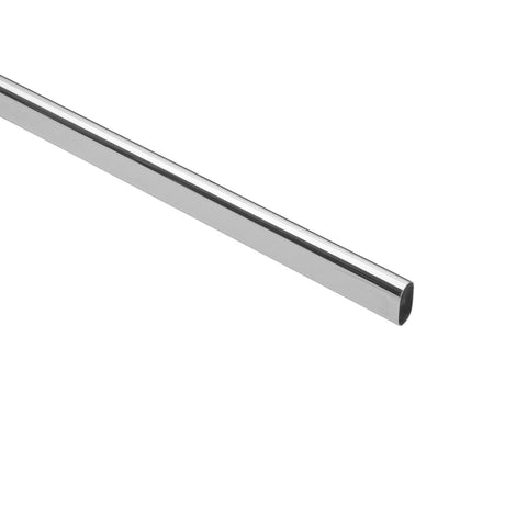 Tubo ovalado para clóset, 1.8 m, acero cromado, Hermex
