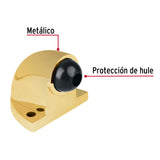 Tope Tipo Codo para Puerta, Acabado Latón Brillante, Hermex