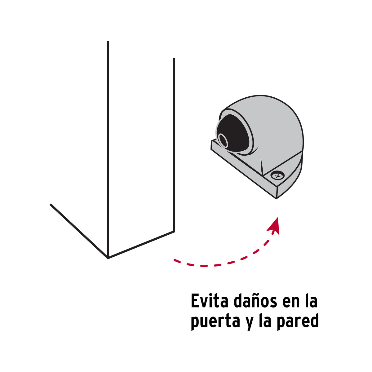 Tope Tipo Codo para Puerta, Acabado Latón Antiguo, Hermex