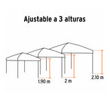Toldo Plegable de 3 X 3 m, Truper