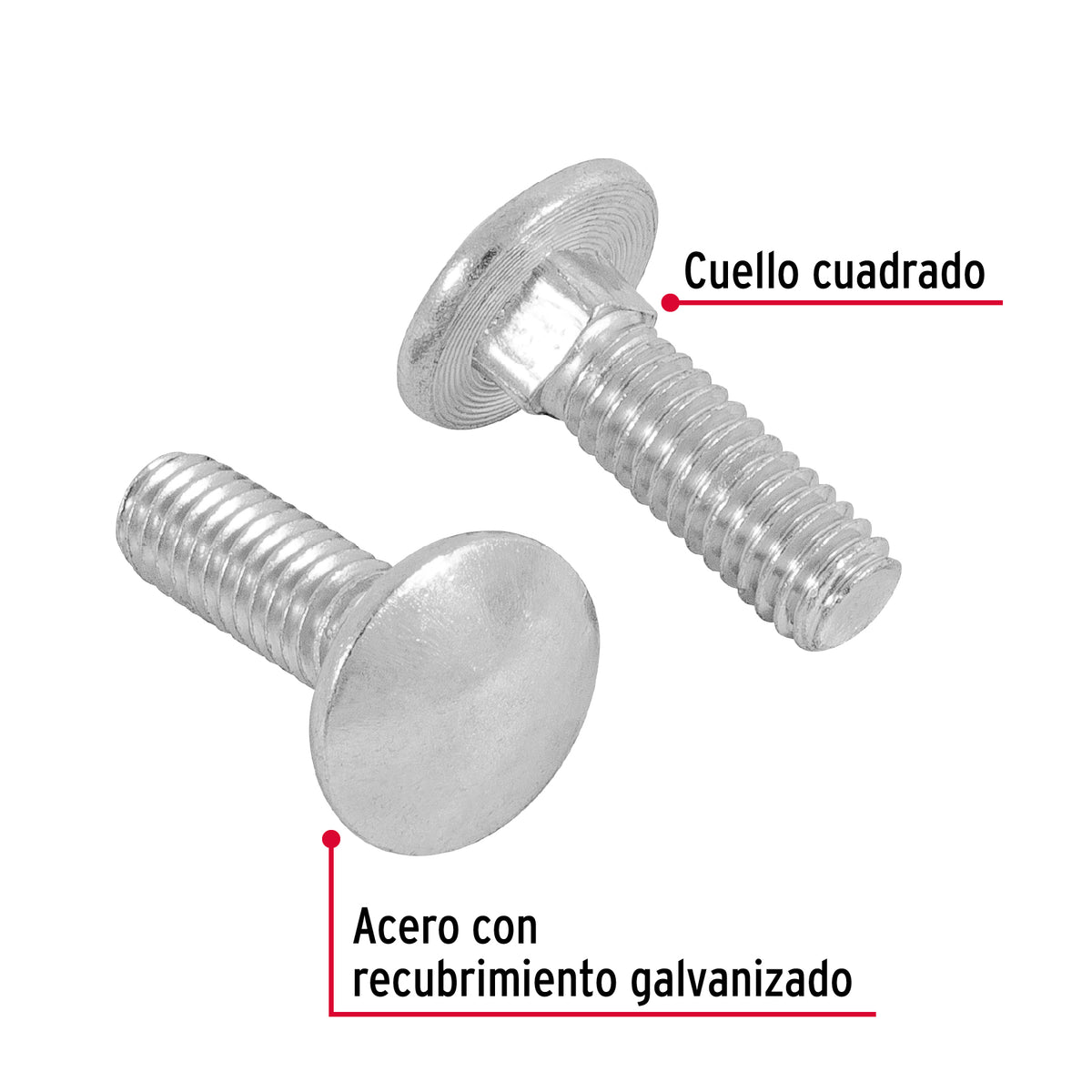 Bolsa con 60 Tornillos 5/16' X 1' Tipo Coche, Fiero