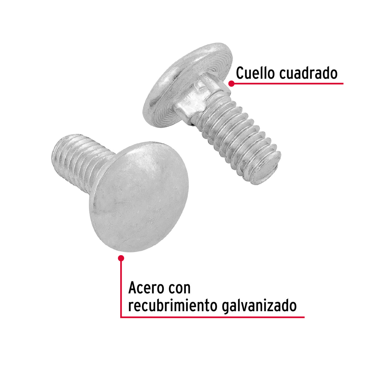 Bolsa con 80 Tornillos 5/16' X 3/4' Tipo Coche, Fiero