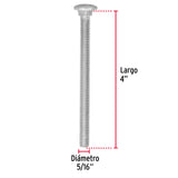 Bolsa con 50 Tornillos 5/16' X 4' Tipo Coche, Fiero