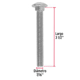 Bolsa con 20 Tornillos 7/16' X 3-1/2' Tipo Coche, Fiero