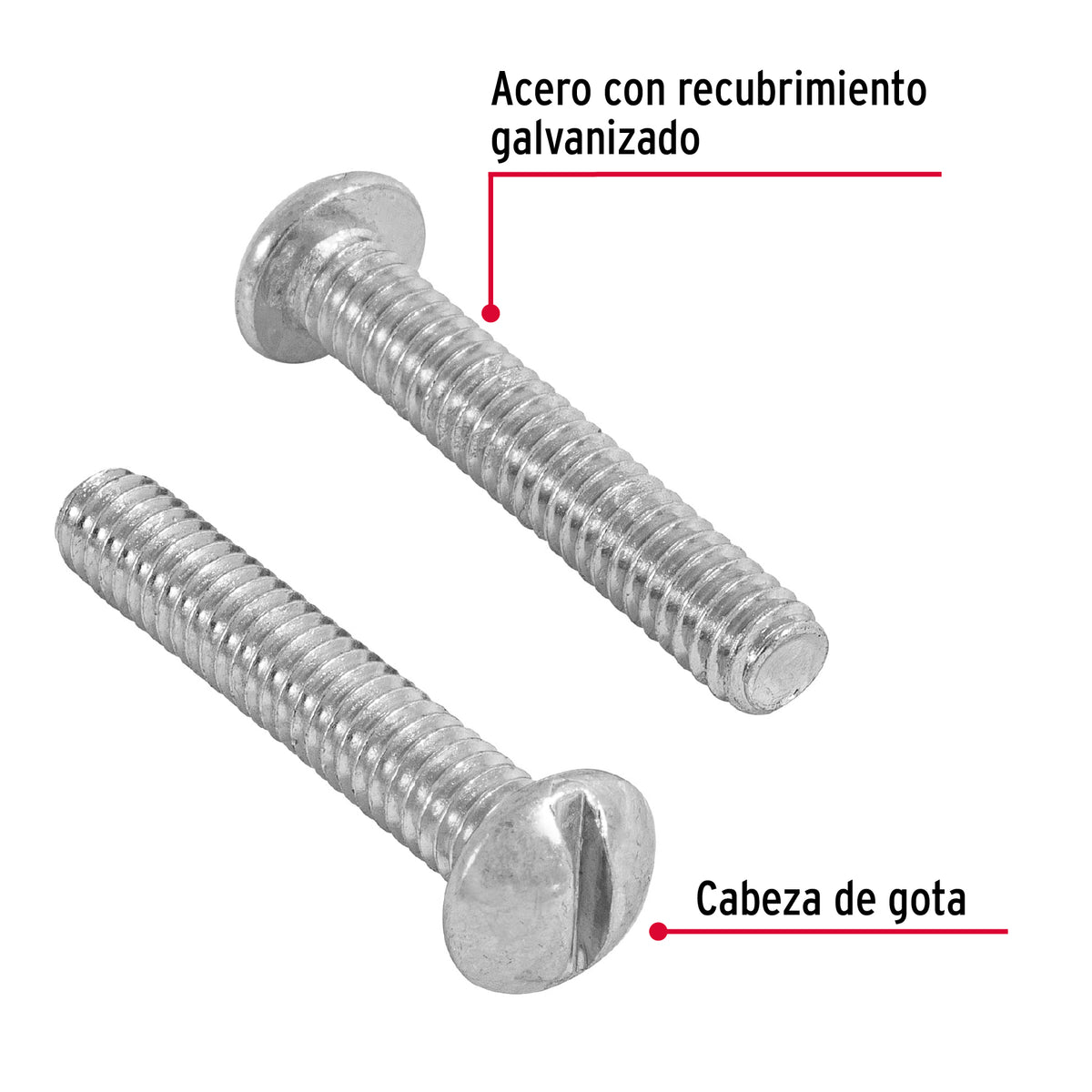 Bolsa con 80 Tornillos 1/4' X 1-1/2' Tipo Estufa, Fiero