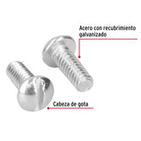 Bolsa con 150 Tornillos 1/4' X 5/8' Tipo Estufa, Fiero
