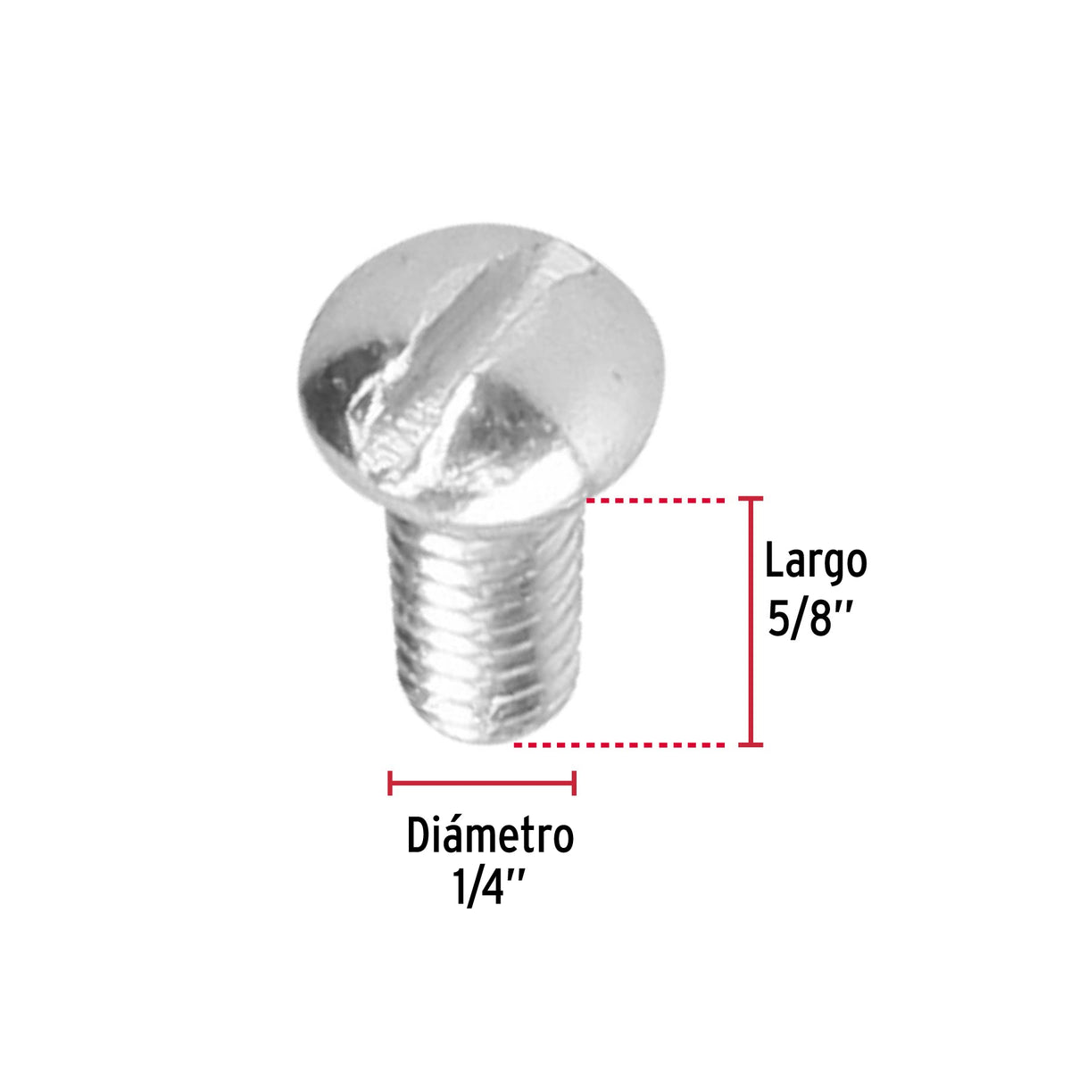 Bolsa con 150 Tornillos 1/4' X 5/8' Tipo Estufa, Fiero