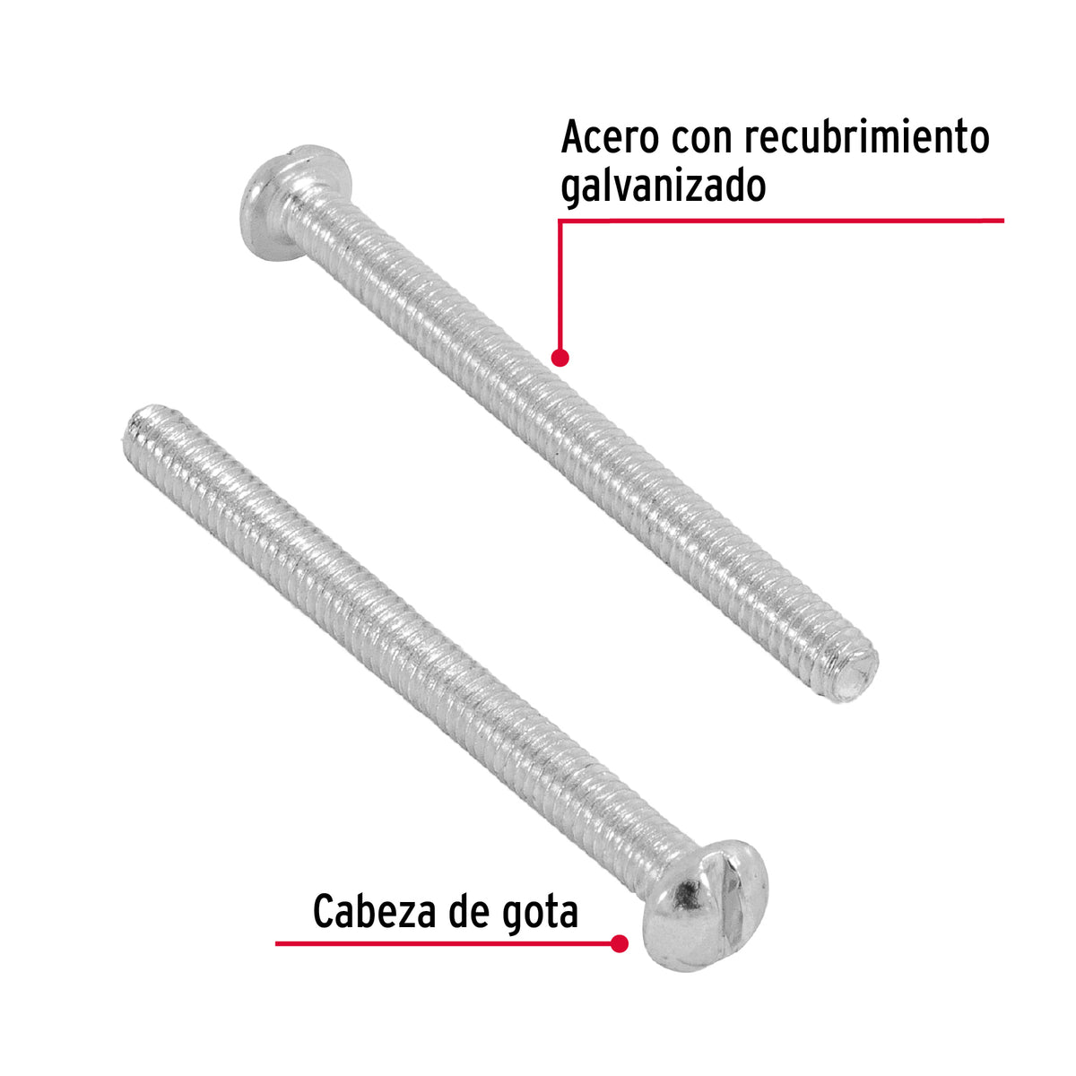 Bolsa con 300 Tornillos 1/8' X 1-1/2' Tipo Estufa, Fiero