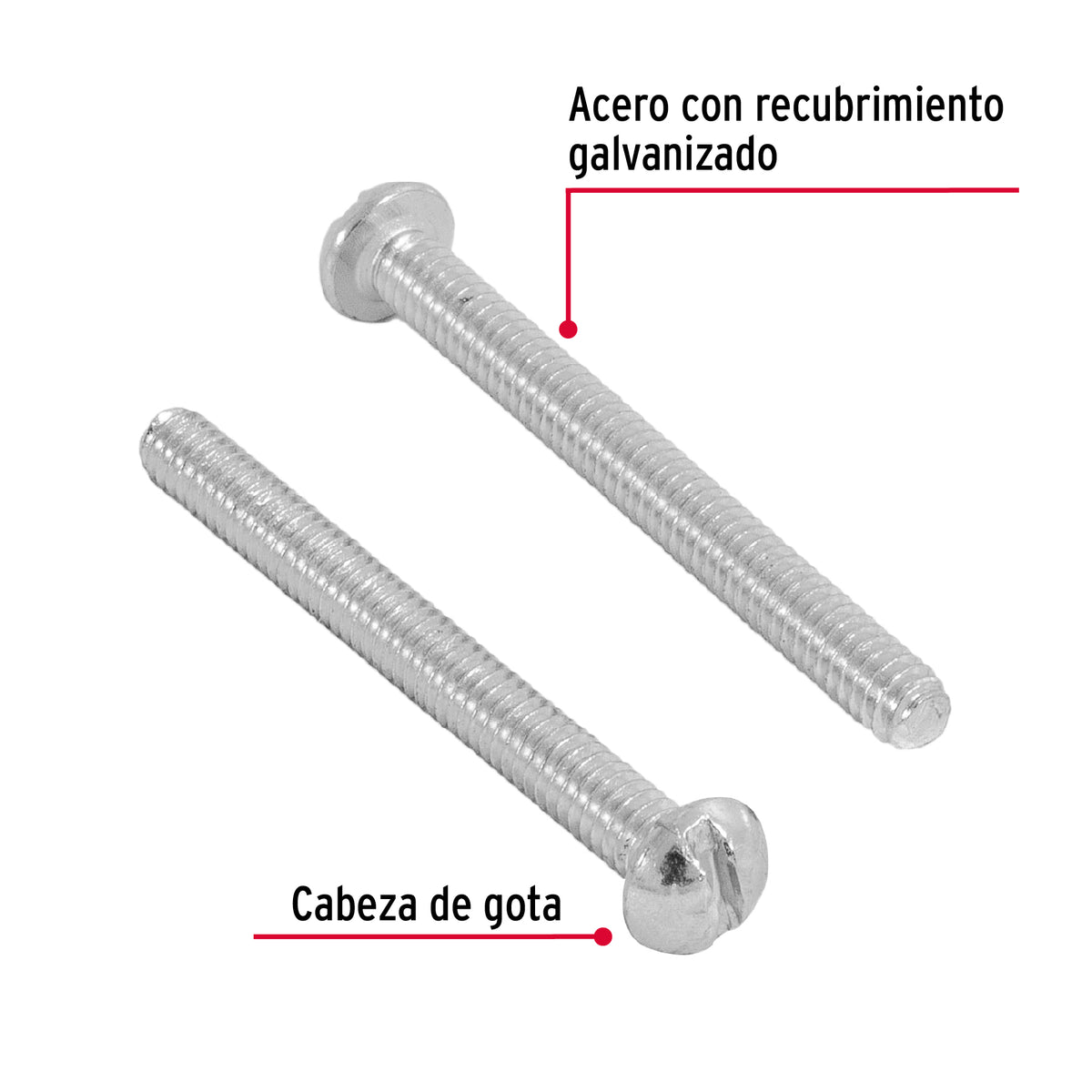 Bolsa con 350 Tornillos 1/8' X 1-1/4' Tipo Estufa, Fiero
