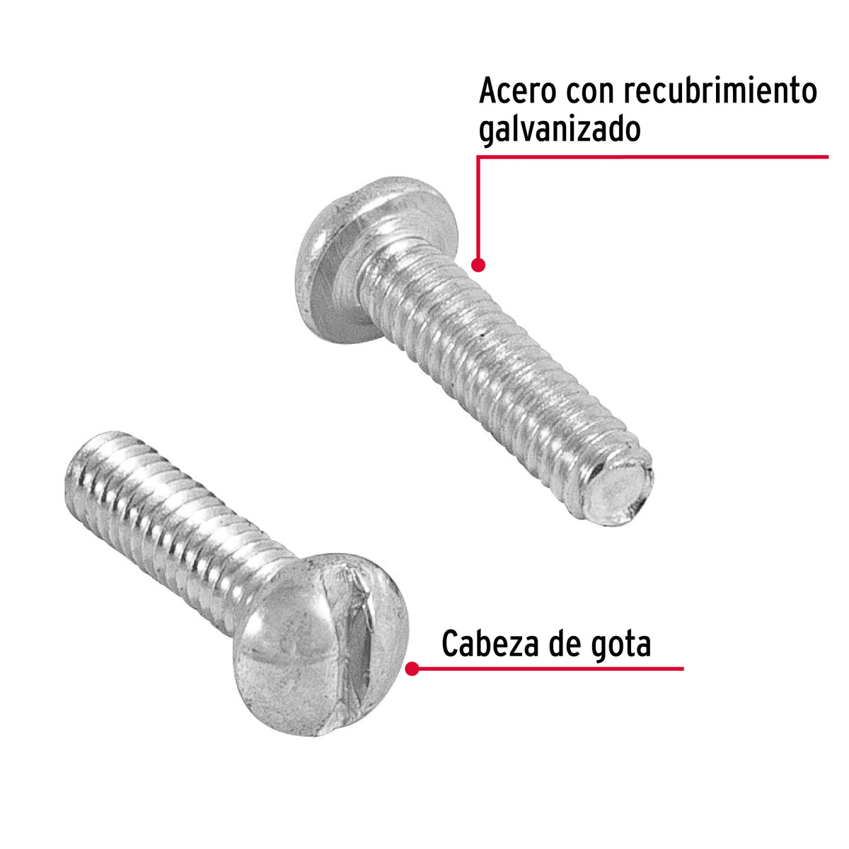Bolsa con 700 Tornillos 1/8' X 1/2' Tipo Estufa, Fiero