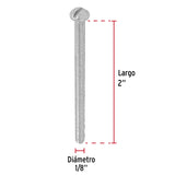 Bolsa con 250 Tornillos 1/8' X 2' Tipo Estufa, Fiero